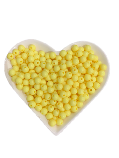 MIÇANGA BOLINHA PLÁSTICA AMARELO CLARO (8MM)- 30 GRAMAS