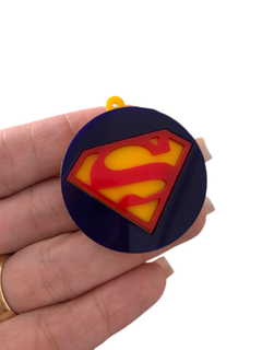 TAG PARA CHAVEIRO SUPER HOMEM (4CM)- UNIDADE