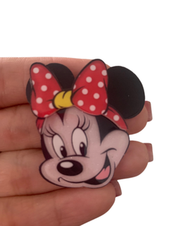 MINNIE LAÇO VERMELHO 3D COM BRILHO (5CM)- 2 UNIDADES - comprar online
