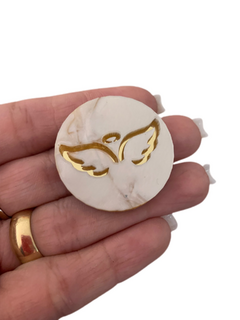 ASA DE ANJO EM ACRÍLICO "MADREPÉROLA" (3,5CM)- UNIDADE