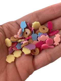 MIX MINI APLIQUES DOCINHOS - 50 UNIDADES SORTIDAS