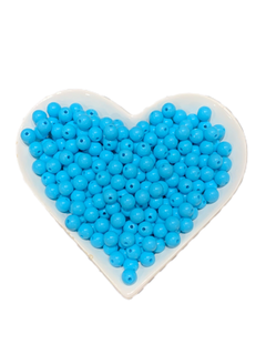 MIÇANGA BOLINHA PLÁSTICA AZUL CLARO (8MM)- 40 GRAMAS
