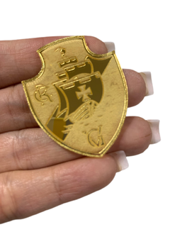 ESCUDO DO VASCO DOURADO (GRAVADO)- UNIDADE