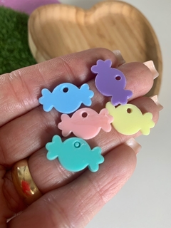 PINGENTE BOMBOM CORES CANDY (2CM) - 5 UNIDADES