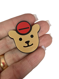 URSO ESCOLAR MAPLE BEAR EM ACRÍLICO (3,5CM)- UNIDADE