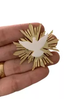 DIVINO COM RESPLENDOR DOURADO ESPELHADO (4CM) - 1 UNIDADE