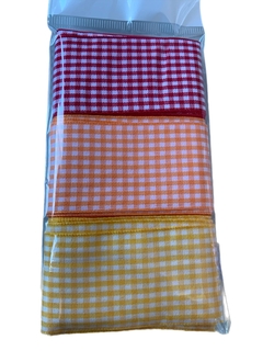 KIT FITA XADREZ VERMELHO/LARANJA/AMARELO (40MM)- 2 METROS DE CADA