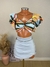 Cropped Alana Babado Estampado na internet