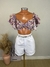 Cropped Alana Babado Estampado