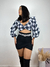 Cropped Mavi Xadrez - Loyal price