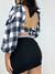 Cropped Mavi Xadrez na internet
