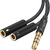 CABLE ADAPTADOR AURICULAR MACHO 3 1/2 A 2 HEMBRA 3 1/2 - CALIDAD PREMIUM