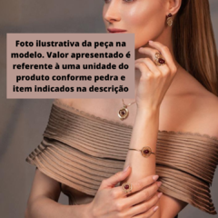 Ágata Vermelha Bracelete Vazado Banho Ouro - loja online