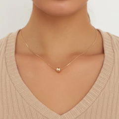 Colar Esfera Banho Ouro 18k na internet