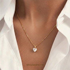 Colar Coração Ponto de Luz Banho Ouro 18k na internet