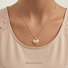 Imagem do Colar Pingente Coração com Zircônias Banho Ouro 18k