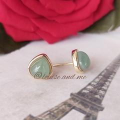 Quartzo Verde Brinco Gota Banho Ouro 18k - comprar online
