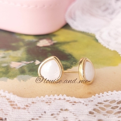 Madrepérola Brinco Gota Banho Ouro 18k - comprar online