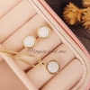 Madrepérola Conjunto Redondo Pequeno Banho Ouro 18k