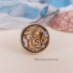 Abalone Anel Banho Ouro 18k (Ajustável) - comprar online