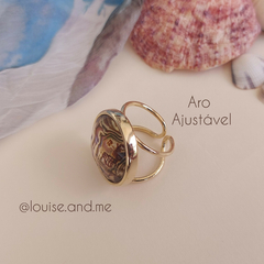 Abalone Anel Banho Ouro 18k (Ajustável) - Semijoias Louise and Me