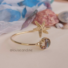 Abalone Bracelete Océan Banho Ouro 18k - Semijoias Louise and Me