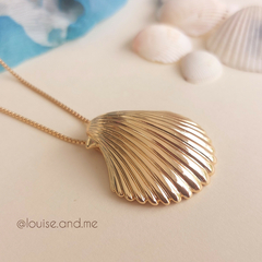 Colar Concha Banho Ouro 18k