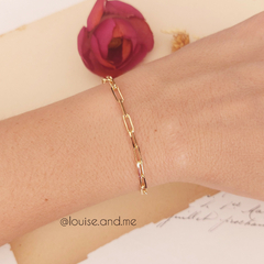 Pulseira Elos Retangulares Banho Ouro 18k - comprar online