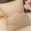 Pulseira Malha Laminada 2mm Banho Ouro 18k