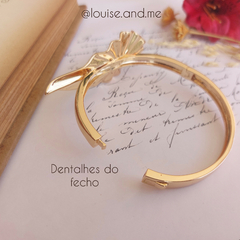 Bracelete Trabalhado Banho Ouro 18k - Semijoias Louise and Me
