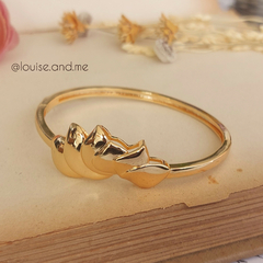 Bracelete Pétalas Banho Ouro 18k