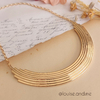 Colar Aro Texturizado Banho Ouro 18k