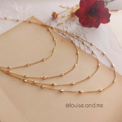 Colar 4 Voltas Banho Ouro 18k