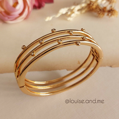 Bracelete Três Voltas Banho Ouro 18k na internet