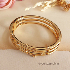 Bracelete Três Voltas Banho Ouro 18k - loja online