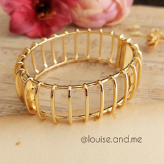 Bracelete Aros Curvos Banho Ouro 18k na internet