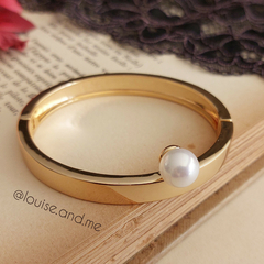 Bracelete com Pérola Shell Banho Ouro 18k