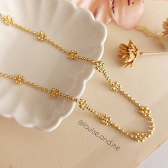 Colar Corrente Flores Banho Ouro 18k na internet