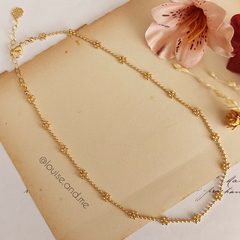 Colar Corrente Flores Banho Ouro 18k - loja online