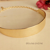 Colar Aro Liso Curvo Banho Ouro 18k