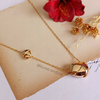 Colar Dois Pingentes Trançados Banho Ouro 18k - comprar online