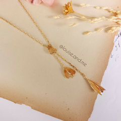 Imagem do Colar Gravata Flores Banho Ouro 18k
