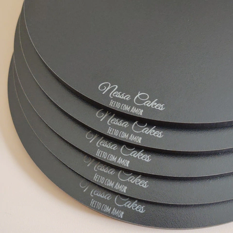 Cake Board 6mm Redondo Com Logomarca