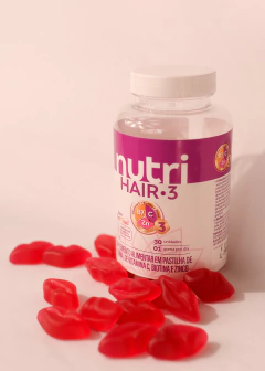 NUTRI HAIR 3 - Suplemento de Biotina, Zinco e Vitamina C - Nutrihealth