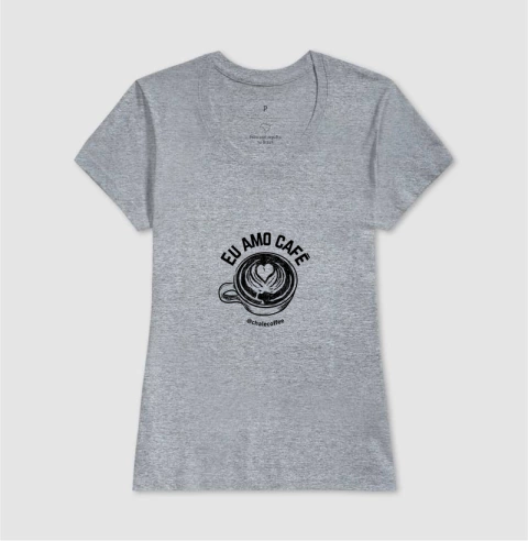 T-Shirt eu amo café 2 na internet