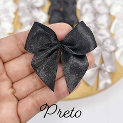 Laço Lacinho Fita Cetim Preto Branco Cinza - nº5 - 5 cm 20 unidades na internet