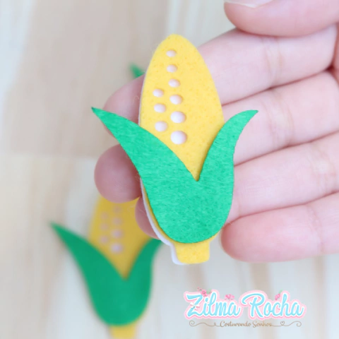 Milho - Aplique em feltro - Escolha o tamanho