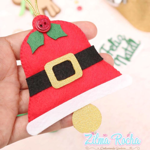 Recorte Para 5 Pingentes - Sino com 9cm - Leia a Descrição