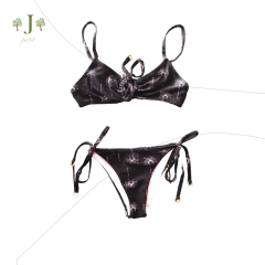 Biquini Lacinho Adulto Coqueiro Preto - comprar online