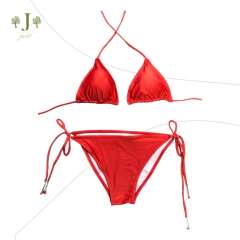Biquini Cortininha Teens Vermelho Liso